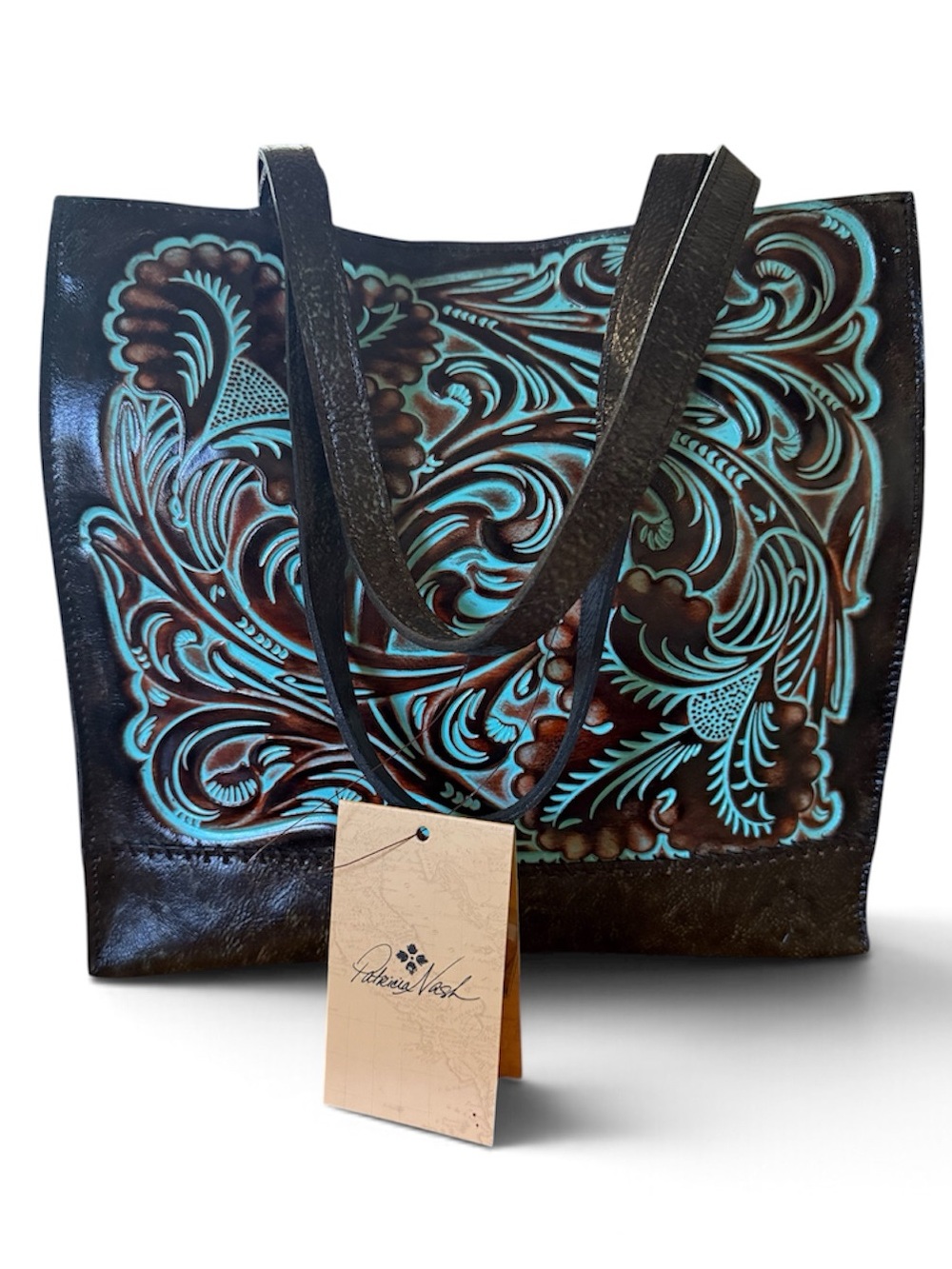 PATRICIA NASH | Toscano Tote in Tooled Turquoise
